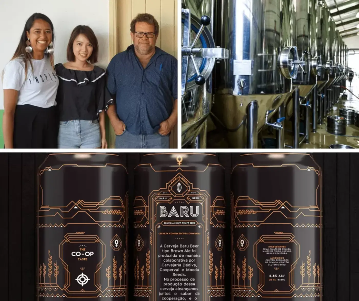 Equipe da Moeda com parceiros e registros da Baru Beer financiada pelo projeto